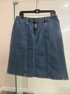 Geoffrey Beene - Sport  - Classic Blue Denim A-Line Skirt